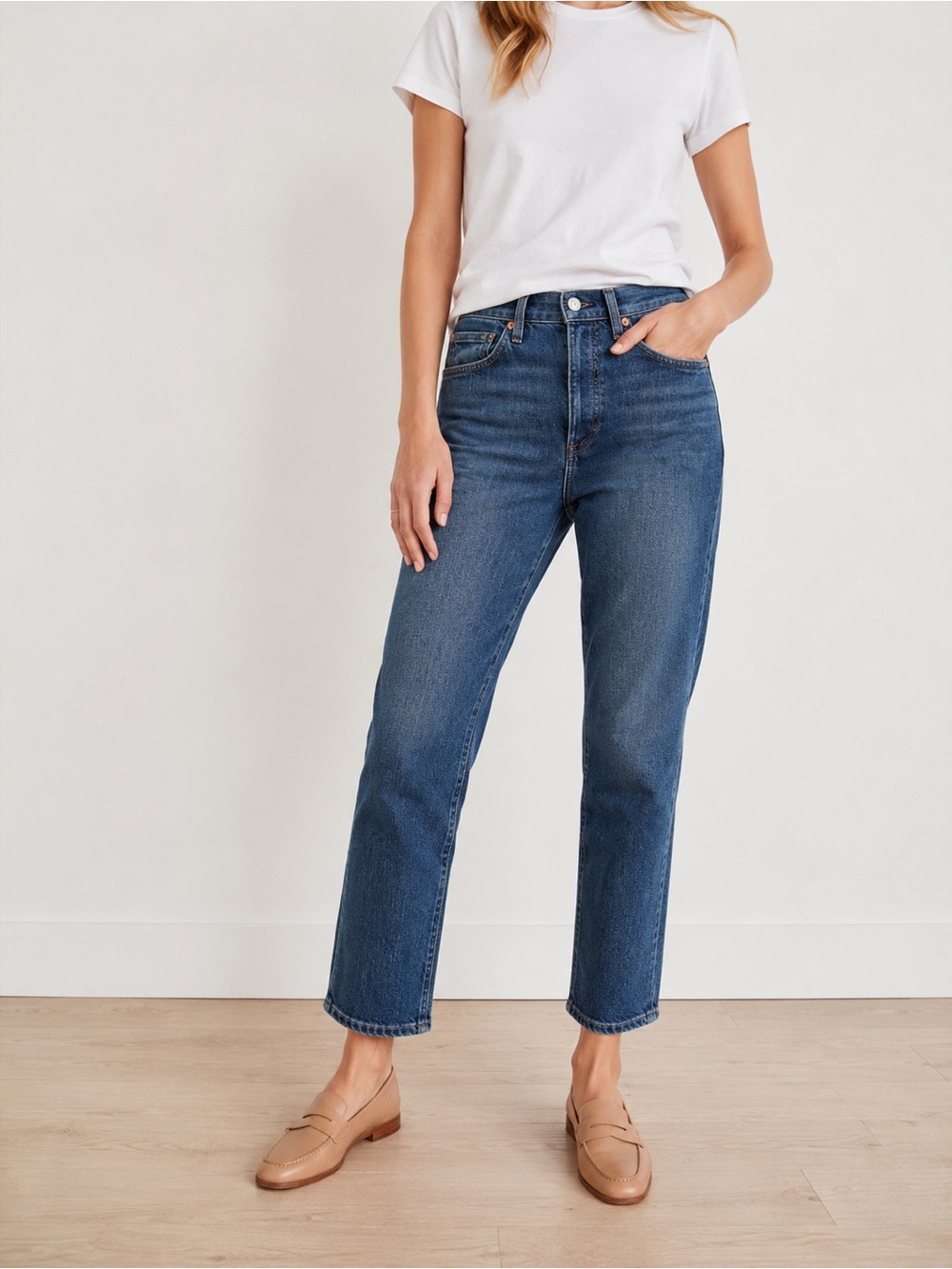 Citizens of Humanity Jolene High Rise Straight Denim Jeans Size 25